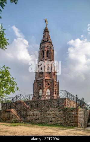 06 10 2004 Mutiny Memo Rial wurde 1863 erbaut. Das Gebäude von Memorial ist ein achteckiger, sich verjüngender Turm im viktorianischen gotischen Stil. Ka Stockfoto