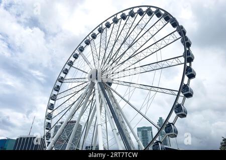 Miami, Florida - 25. August 2023: Skyviews Miami Observation Wheel. Stockfoto