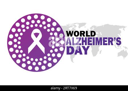 Vektorillustration zum Thema Welt-Alzheimer-Tag. Geeignet für Grußkarten, Poster und Banner Stock Vektor