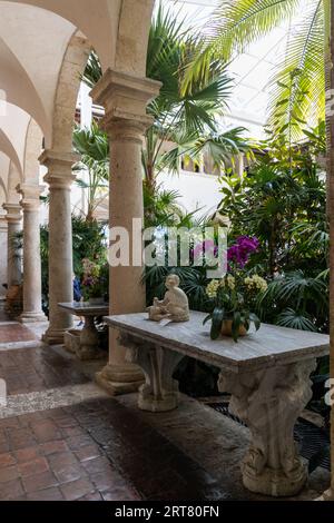 Miami, Florida - 25. August 2023: Villa Vizcaya in Miami. Stockfoto
