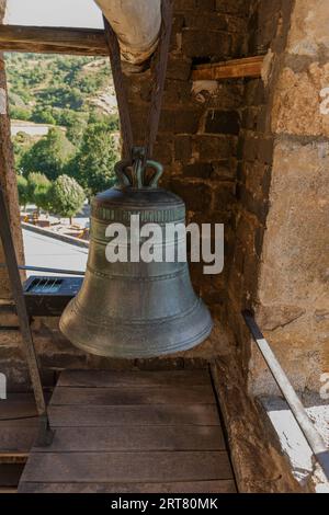 Römisch-katholische Kirche Sant Climent de Taüll. Teil der „Kirchen des Vall de Boí“ (neun frühromanische Kirchen, die zum Weltkulturerbe ernannt wurden) Stockfoto