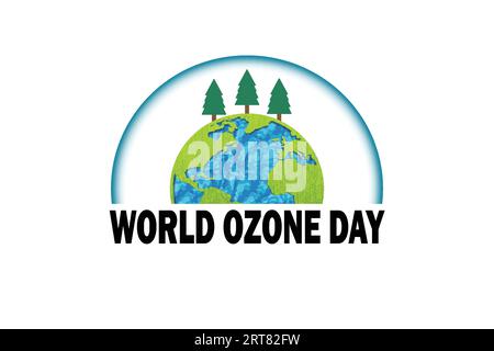 World Ozone Day 16 September Vektor-Illustration. Geeignet für Grußkarten, Poster und Banner Stock Vektor