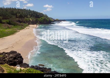 Strand bei Gris Gris in Souillac an der Südküste von Mauritius Stockfoto