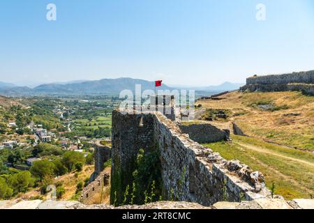 Die Mauern der Burg Rozafa und ihre Zitadelle in der Seestadt Shkoder. Albanien Stockfoto