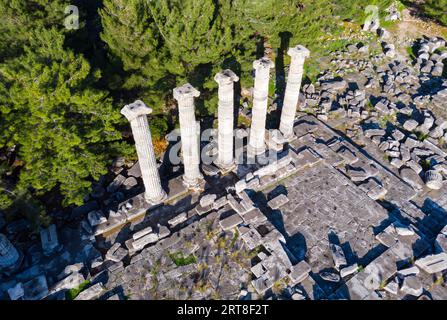 Tempel der Athene in Priene Stockfoto