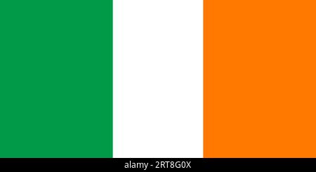 Irland Flagge Hintergrund Vektor Illustration. Nationalflagge. Irland Nationalflagge Symbol des Patriotismus. Symbol für die Landesflagge. Stock Vektor