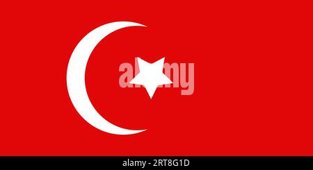 Türkei Flagge Hintergrund Vektor Illustration. Nationalflagge. Türkische Nationalflagge Symbol des Patriotismus. Symbol für die Landesflagge. Stock Vektor