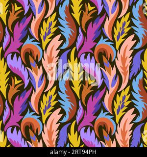 Farbenfrohes Vektormuster mit abstrakten organischen Formen. Lebendiger moderner Hintergrund für Textil und Design Stock Vektor