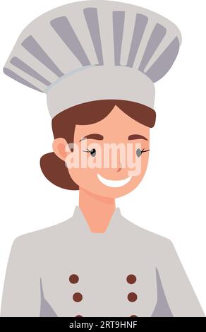 Köche kochen Essen, lächeln in ihrer Uniform Stock Vektor