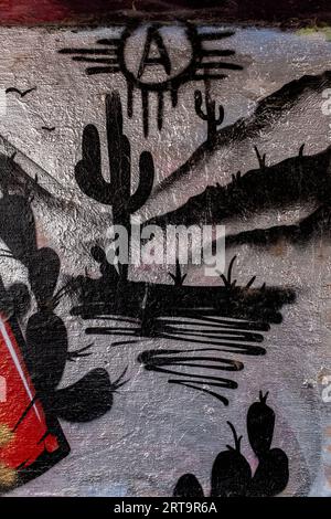 Graffiti in Albuquerque, New Mexico Stockfoto