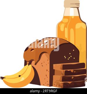 Süßes Essen, Gourmet-Desserts Ikone Stock Vektor