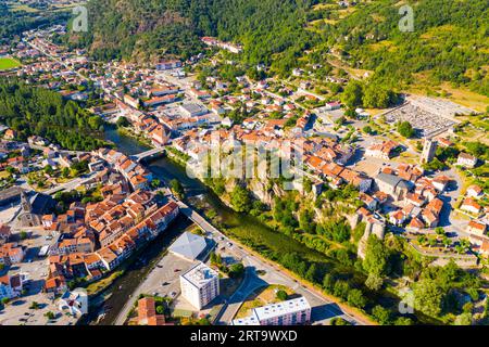 Französische Stadt Tarascon-sur-Ariege Stockfoto