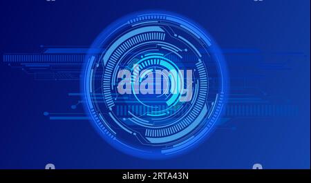 Futuristischer Hintergrund In Abstraktem Blau Stock Vektor