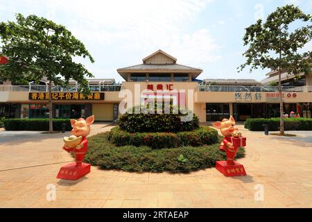 Sanya City, China - 1. April 2019: Architektonische Landschaft der Stadt Sanya, Provinz Hainan, China Stockfoto