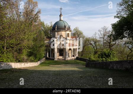 Blick auf die Via Sacra, den Heiligen Berg, Sacromonte di Varese, Weltkulturerbe, Varese, Lombardei, Italien, Europa Stockfoto