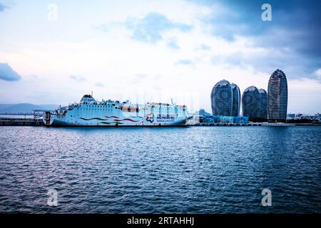 Sanya City, China - 2. April 2019: Phoenix Tree Island, Sanya City, Provinz Hainan, China Stockfoto