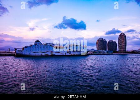 Sanya City, China - 2. April 2019: Phoenix Tree Island, Sanya City, Provinz Hainan, China Stockfoto