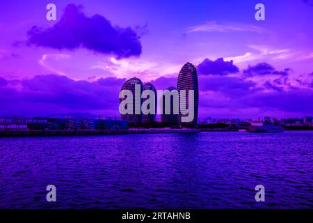 Sanya City, China - 2. April 2019: Phoenix Tree Island, Sanya City, Provinz Hainan, China Stockfoto