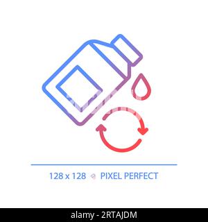 Symbol für dünnes, lineares 2D-Motorenöl mit Gradienten Stock Vektor