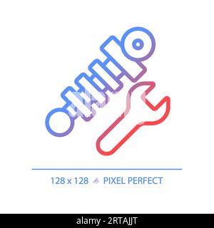 Symbol für dünne, lineare 2D-Verlaufsfederung Stock Vektor