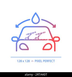 Symbol für dünne, lineare 2D-Verläufe an der Windschutzscheibe Stock Vektor