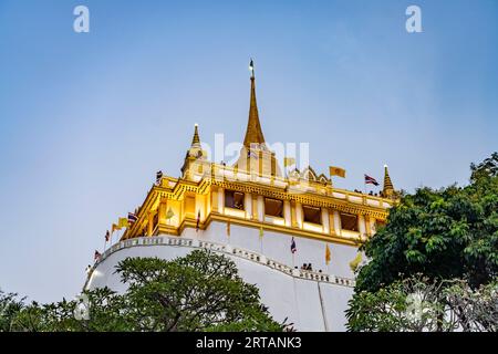 Der buddhistische Tempelkomplex Wat Saket oder Tempel des Goldenen Berges, Golden Mount Temple, Bangkok, Thailand, Asien Stockfoto