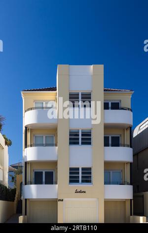 Lurline Beach Apartments, Bondi Beach, Sydney, NSW, Australien. Stockfoto