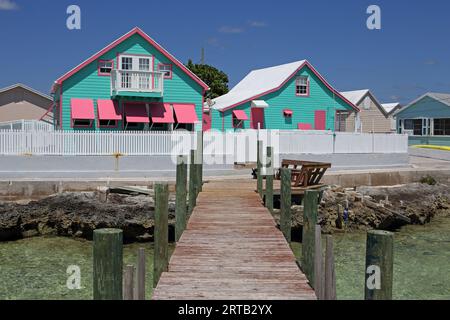 New Plymouth, Green Turtle Cax, Abacos, Bahamas Stockfoto