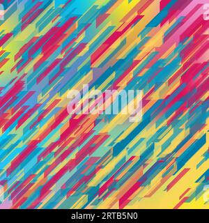 Farbenfroher abstrakter Hintergrund mit geometrischer Technologie. Vektordesign Stock Vektor