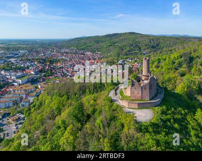 Burgruine Windeck, Weinheim, Odenwald, GEO Naturpark, Bergstrasse-Odenwald, Baden-Württemberg, Deutschland Stockfoto