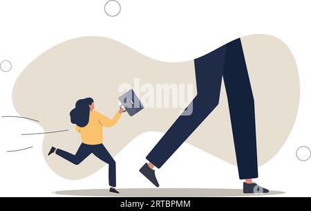 Big Business Leader, Wettbewerbsvorteil zur Führung und Steigerung des Marktanteils durch Business Rivalry Concept.Flat Vector Illustration. Stock Vektor