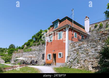 Egon Schiele Gartenhaus in Český Krumlov in Südböhmen in Tschechien Stockfoto