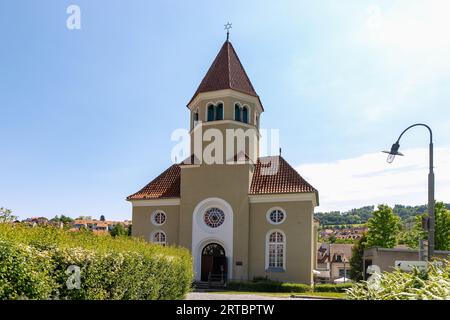 Synagoge in Český Krumlov in Südböhmen in der Tschechischen Republik Stockfoto