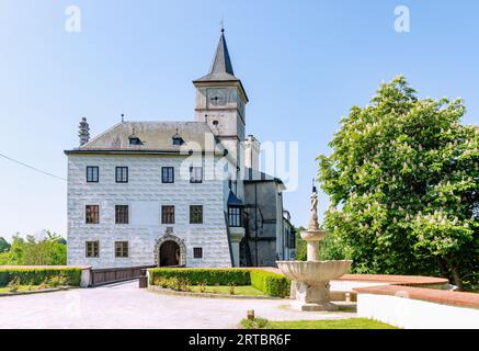 Schloss Lower Rožmberk in Rožmberk nad Vltavou in Südböhmen in der Tschechischen Republik Stockfoto