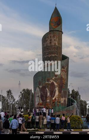 HAWASSA, ÄTHIOPIEN - 26. JANUAR 2020: Denkmal für die Sidama in Hawassa, Äthiopien Stockfoto