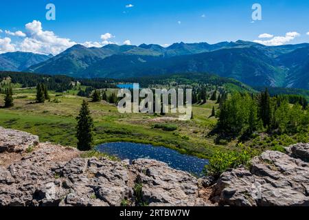 Weminuche Wilderness vom Molas Pass aus gesehen Stockfoto