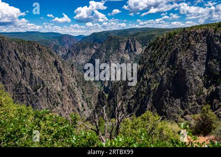 In diesem Park, der vom Gunnison River gebildet wird, sind steile Wände zu sehen Stockfoto