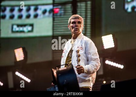 Die Stone Roses treten im Wembley Stadium auf Stockfoto