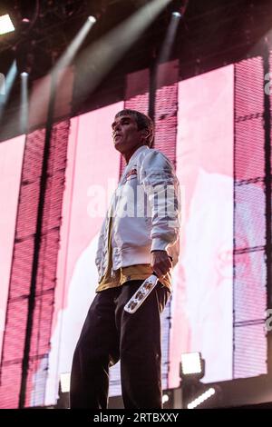 Die Stone Roses treten im Wembley Stadium auf Stockfoto