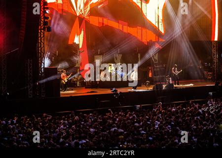 Die Stone Roses treten im Wembley Stadium auf Stockfoto