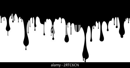 Die Silhouette der tropfenden Umrandung. Nahtloses Muster. Vektorillustration Stock Vektor
