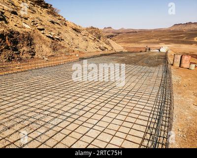 Mauretanien, Region Adrar, Umgebung von Chinguetti, laufende Arbeiten Stockfoto