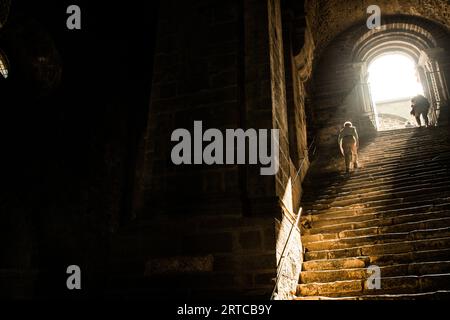 Sacra di San Michele, Turin, Piemont, Italien Stockfoto