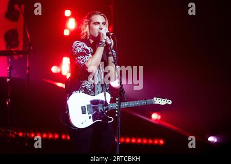 Charlie Simpson von Busted tritt am 10. September 2023 in London in der O2 Arena auf Stockfoto