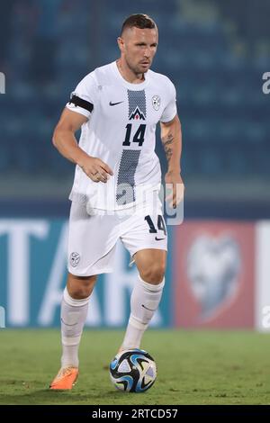 Serravalle, Italien. September 2023. Jasmin Kurtic aus Slowenien während des Spiels der UEFA EURO 2024 im San Marino Stadion in Serravalle. Auf dem Bild sollte stehen: Jonathan Moscrop/Sportimage Credit: Sportimage Ltd/Alamy Live News Stockfoto