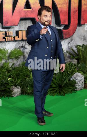 Jack Black nimmt an der „Jumanji: Welcome to the Jungle“ UK-Premiere Teil, die im Vue West End in London, England, stattfindet. Stockfoto