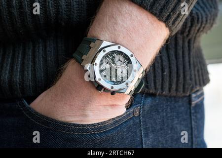 Verschiedene Audemars Piguet Royal Oak Modelle Stockfoto