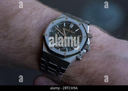 Verschiedene Audemars Piguet Royal Oak Modelle Stockfoto