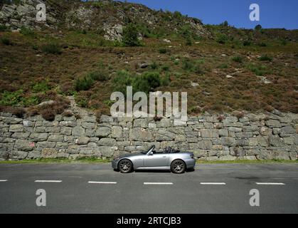 2005 Honda S2000 im Elan Valley, Powys, Wales, Großbritannien. Stockfoto