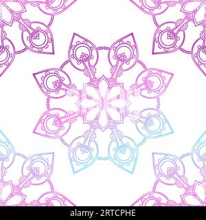 Nahtloser Vektorhintergrund aus sich wiederholendem Mandala Stock Vektor